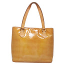 LOUIS VUITTON Monogram Vernis Houston Hand Bag Beige M91004 LV Auth bs23222-2