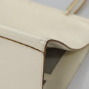 Salvatore Ferragamo Tote Bag Enamel White Silver Auth bs23225-16