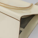 Salvatore Ferragamo Tote Bag Enamel White Silver Auth bs23225-18