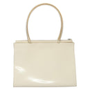 Salvatore Ferragamo Tote Bag Enamel White Silver Auth bs23225-2