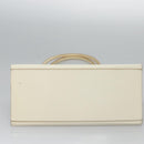 Salvatore Ferragamo Tote Bag Enamel White Silver Auth bs23225-5