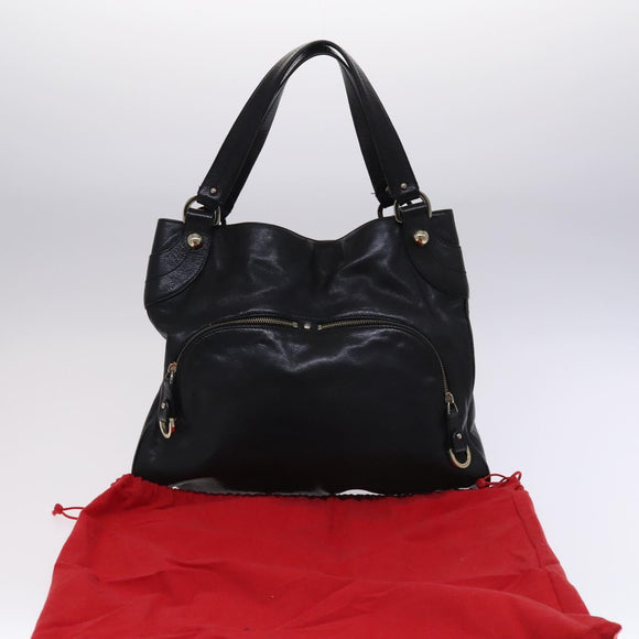 BALLY Shoulder Bag Canvas Leather 2 Set Beige Black Auth bs23228