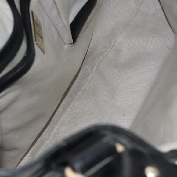 BALLY Shoulder Bag Canvas Leather 2Set Beige Black Auth bs23228