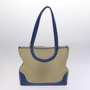 BALLY Shoulder Bag Canvas Leather 2Set Beige Black Auth bs23228-3