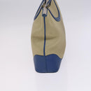 BALLY Shoulder Bag Canvas Leather 2Set Beige Black Auth bs23228-4