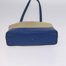 BALLY Shoulder Bag Canvas Leather 2Set Beige Black Auth bs23228-7