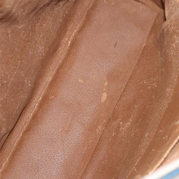 BALLY Shoulder Bag Canvas Leather 2Set Beige Black Auth bs23228