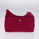 FENDI Pecan Canvas Zucca Canvas Bag Suede 4Set Pink Brown black Auth bs23233-2