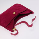 FENDI Pecan Canvas Zucca Canvas Bag Suede 4Set Pink Brown black Auth bs23233-4