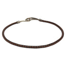 HERMES Bracelet Leather Brown Auth bs23237-1