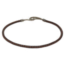 HERMES Bracelet Leather Brown Auth bs23237-2