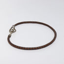 HERMES Bracelet Leather Brown Auth bs23237-5