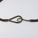 HERMES Bracelet Leather Brown Auth bs23237-6