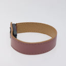 CHANEL Bracelet Leather Purple CC Auth bs23239-4