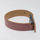 CHANEL Bracelet Leather Purple CC Auth bs23239-5
