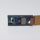 CHANEL Bracelet Leather Purple CC Auth bs23239-7