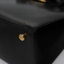 Salvatore Ferragamo Vala Hand Bag Leather Black Gold Auth bs23240-14