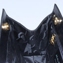 Salvatore Ferragamo Vala Hand Bag Leather Black Gold Auth bs23240-18