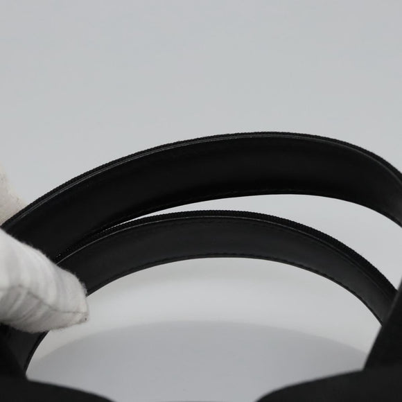 Salvatore Ferragamo Vala Hand Bag Leather Black Gold Auth bs23240