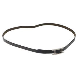 HERMES Appi 3 Bracelet Leather Black Auth bs23243