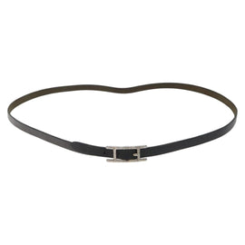 HERMES Appi 3 Bracelet Leather Black Auth bs23243 - 0