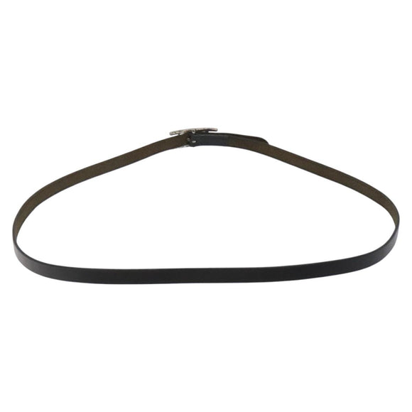 HERMES Appi 3 Bracelet Leather Black Auth bs23243