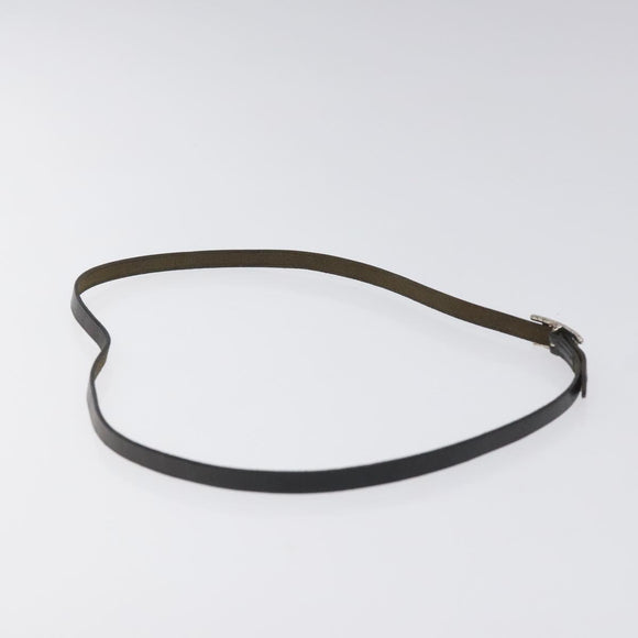 HERMES Appi 3 Bracelet Leather Black Auth bs23243