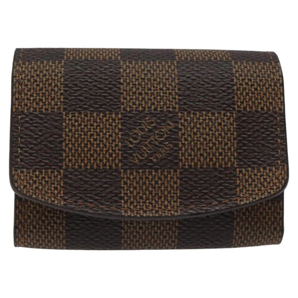 LOUIS VUITTON Damier Ebene Buton De Manchette Cuffs LV Auth bs23253