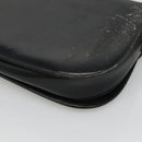 CELINE Horse Carriage Shoulder Bag Leather Black Gold Auth bs23266-15