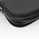 CELINE Horse Carriage Shoulder Bag Leather Black Gold Auth bs23266-16