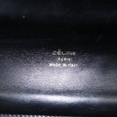 CELINE Horse Carriage Shoulder Bag Leather Black Gold Auth bs23266-17