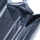 CELINE Horse Carriage Shoulder Bag Leather Black Gold Auth bs23266-18