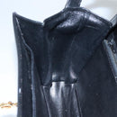 CELINE Horse Carriage Shoulder Bag Leather Black Gold Auth bs23266-19