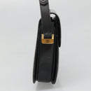 CELINE Horse Carriage Shoulder Bag Leather Black Gold Auth bs23266-3
