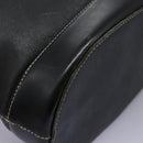 Burberrys Shoulder Bag Leather Black Gold Auth bs23277-9