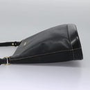 Burberrys Shoulder Bag Leather Black Gold Auth bs23277-3
