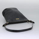 Burberrys Shoulder Bag Leather Black Gold Auth bs23277-7