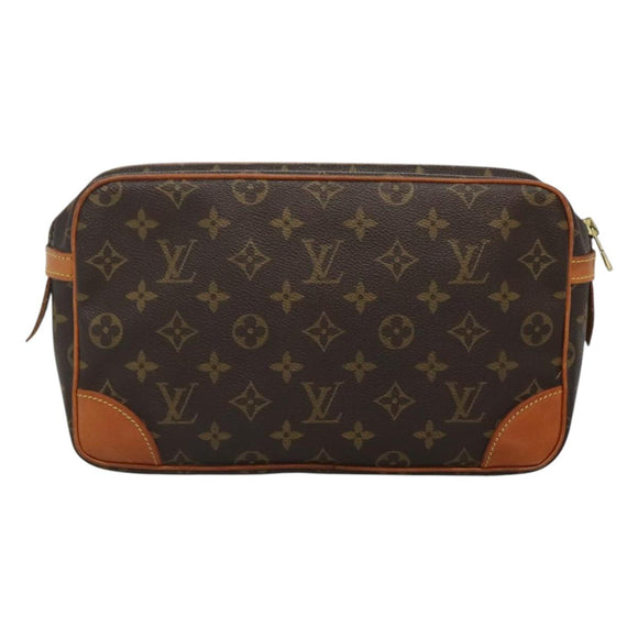 LOUIS VUITTON Monogram Compiegne 28 Clutch Bag M51845 LV Auth bs23284