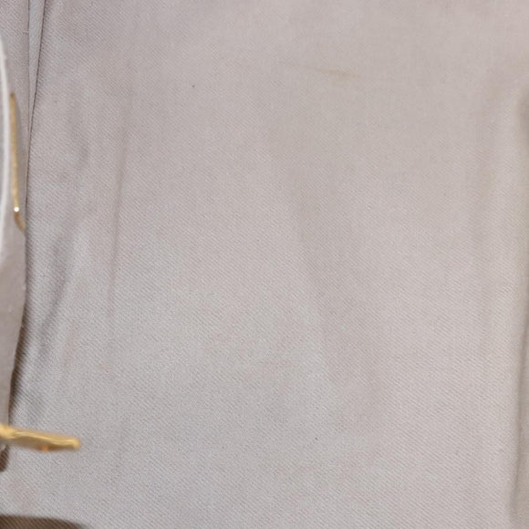 PRADA Canapa MM Hand Bag Canvas Beige Gold Auth bs23301