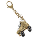 CHANEL Roller Skates Charm metal Gold CC Auth bs23306A-1