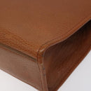 Burberrys Clutch Bag Leather Brown Auth bs23316-15