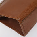 Burberrys Clutch Bag Leather Brown Auth bs23316-16