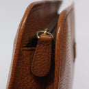 Burberrys Clutch Bag Leather Brown Auth bs23316-9