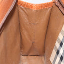 Burberrys Clutch Bag Leather Brown Auth bs23316-19