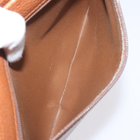 Burberrys Clutch Bag Leather Brown Auth bs23316