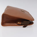 Burberrys Clutch Bag Leather Brown Auth bs23316-3
