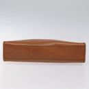 Burberrys Clutch Bag Leather Brown Auth bs23316-6