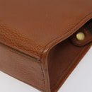 Burberrys Clutch Bag Leather Brown Auth bs23316-7