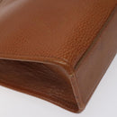 Burberrys Clutch Bag Leather Brown Auth bs23316-14