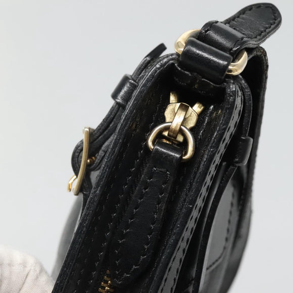BURBERRY Shoulder Bag Leather Black Auth bs23319